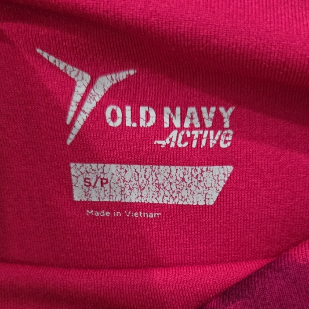 Old Navy Sz S/P  Dark Pink and Black Leggings - Picture 2 of 6